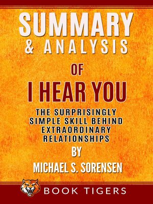 cover image of Summary and Analysis of I Hear You